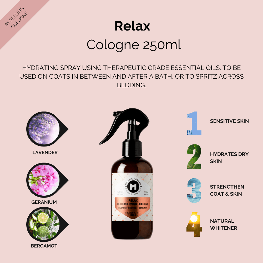 Melanie Newman Salon Essentials | Relax Dog Grooming Cologne Melanie Newman Salon Essentials | Relax Dog Grooming Cologne